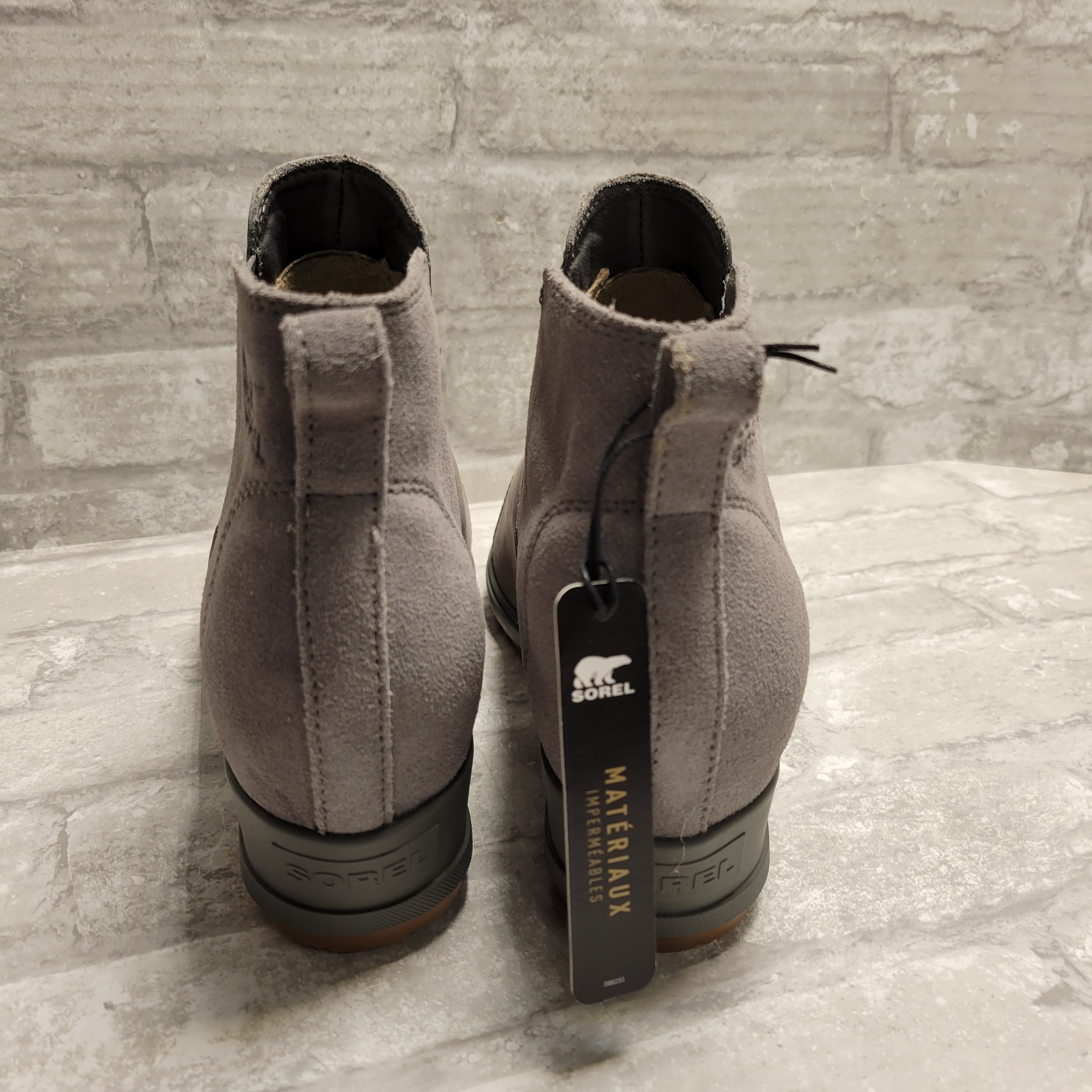 Sorel Women's Evie Gray Pull On Boots Quarry Gum II NL3816-053, Gray 8.5 (8008321499374)
